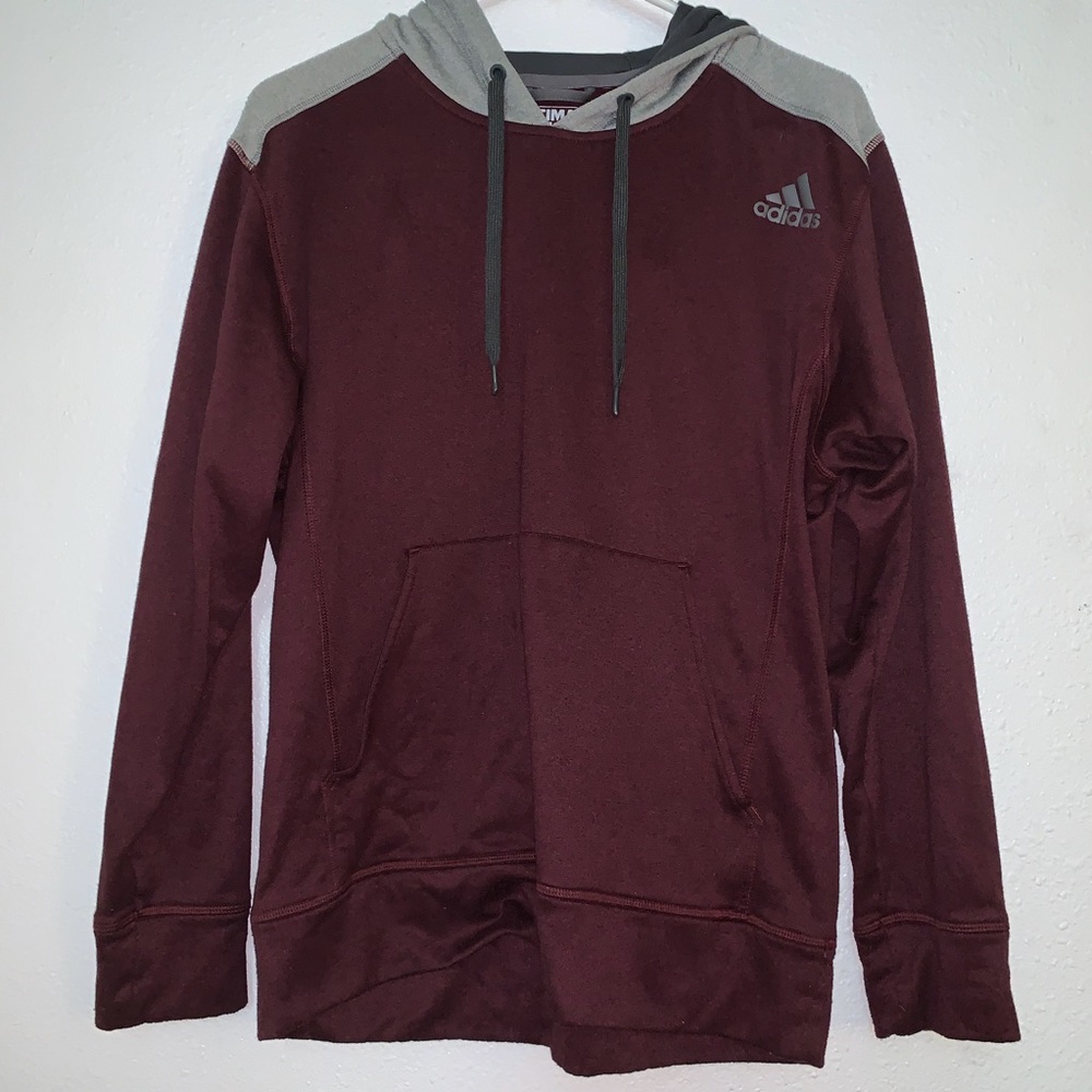 Red and Gray Adidas Hoodie
